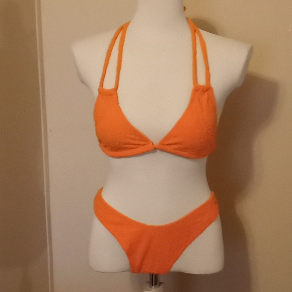 NWT Kb kinis cheeky  orange bikini set - Picture 1 of 5